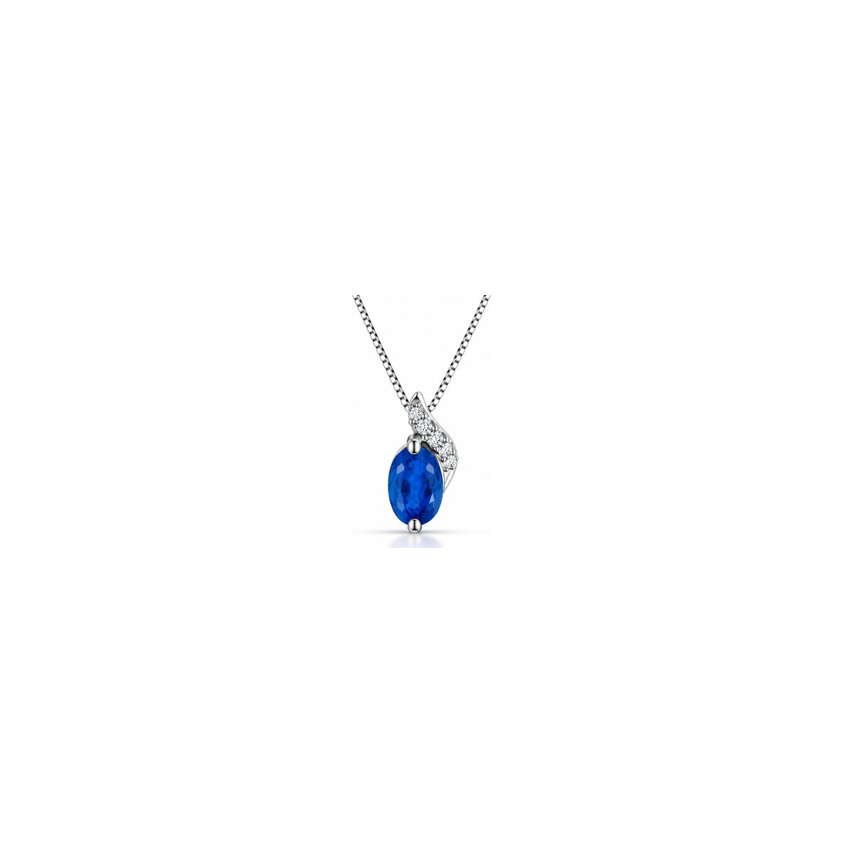 Ciondolo 4 Season con Diamanti Naturali e Zaffiro Oro Bianco 18kt AuriA