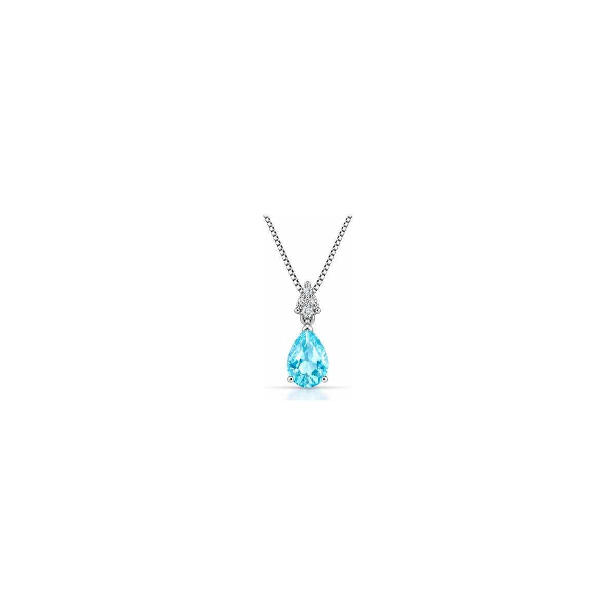Ciondolo Viper con Diamanti Naturali e Acquamarina Oro Bianco 18kt AuriA