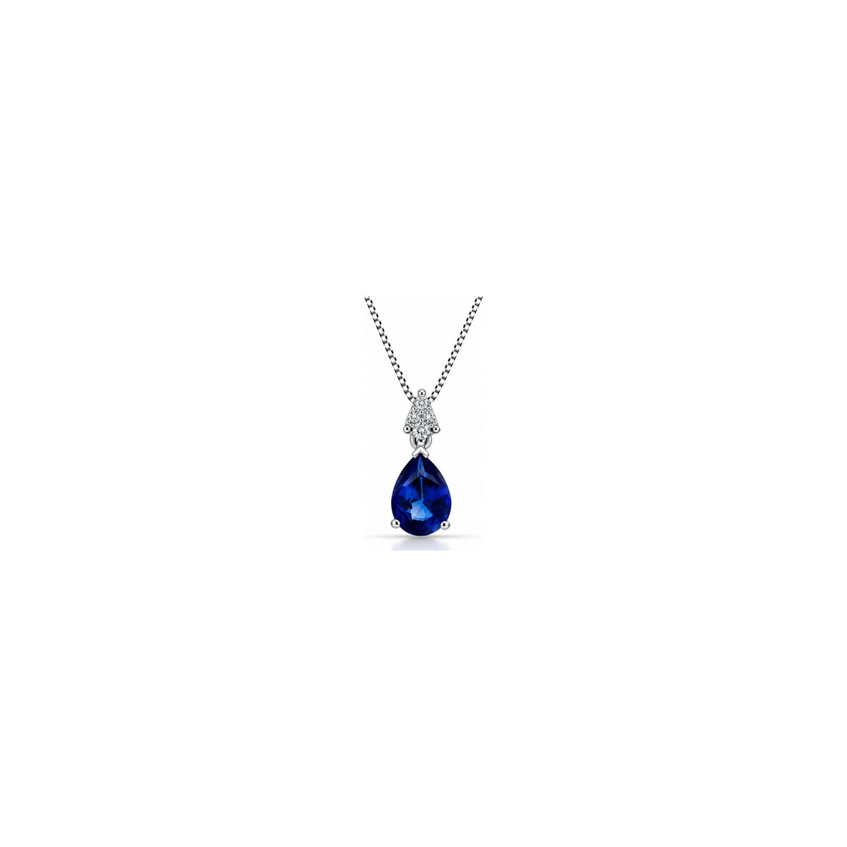 Ciondolo Viper con Diamanti Naturali e Zaffiro Oro Bianco 18kt AuriA