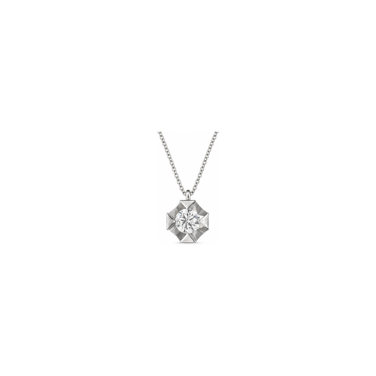Ciondolo Punto Luce Ottagonale con Diamanti Naturali in Oro 18kt