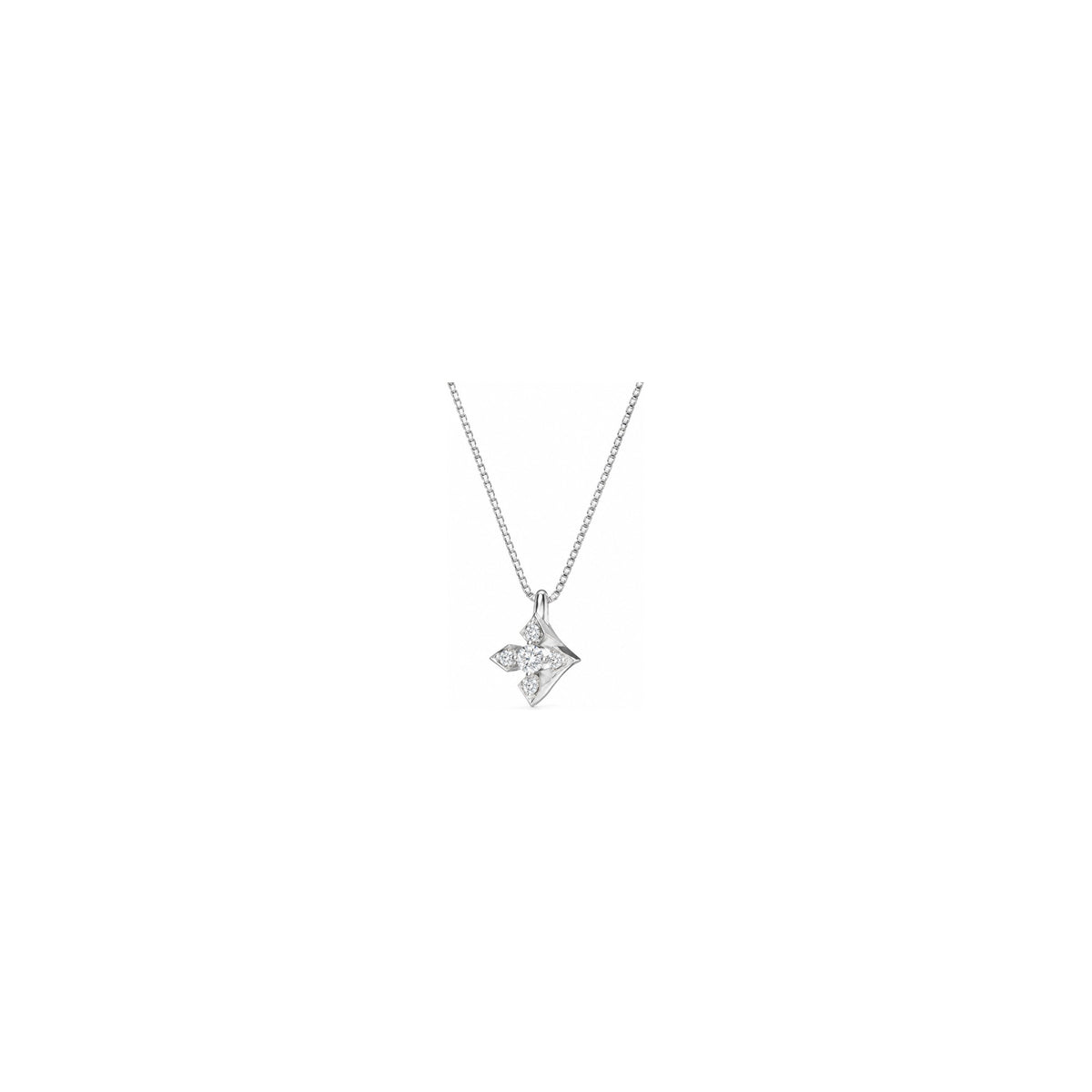 Ciondolo Punto Luce Navette con Diamanti Naturali in Oro 18kt