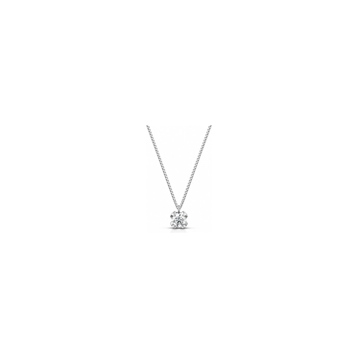 Ciondolo Punto Luce Piccolo con Diamanti Naturali in Oro 18kt
