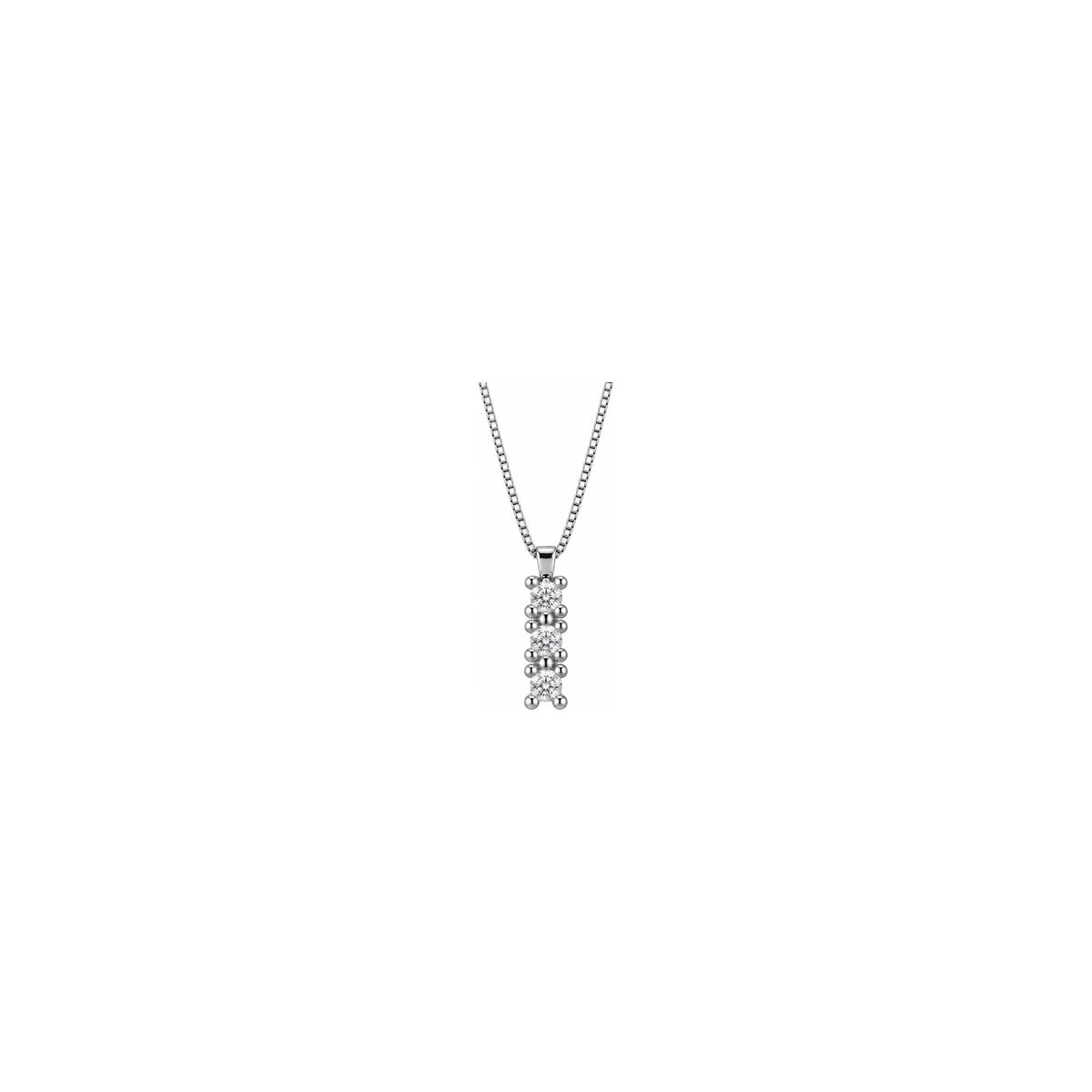 Ciondolo Trilogy Mini con Diamanti Naturali in Oro 18kt