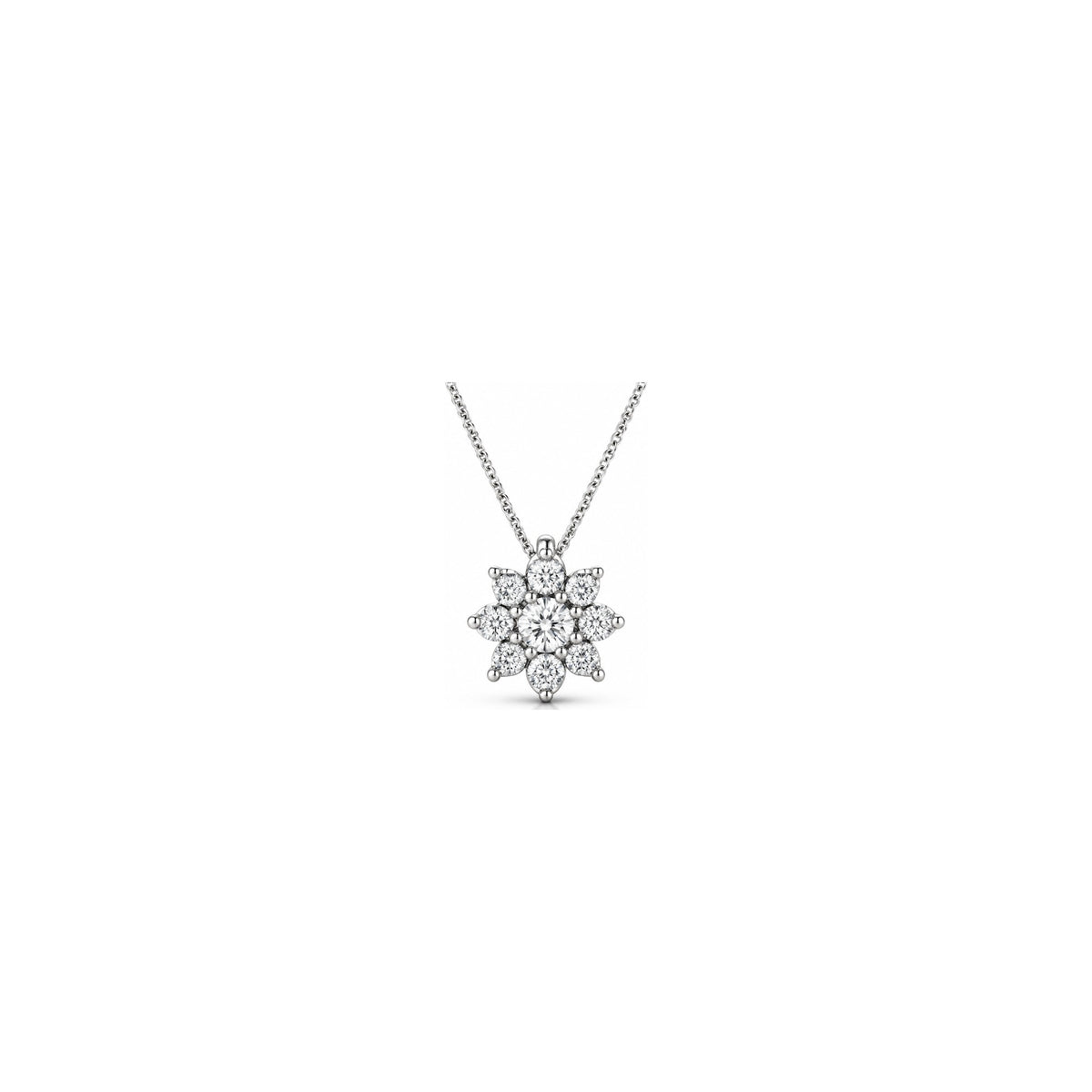 Ciondolo Stella Brillante con Diamanti Naturali in Oro 18kt