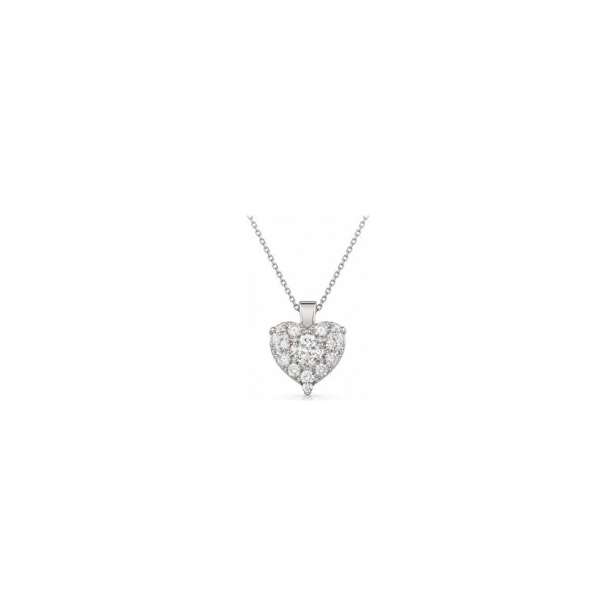 Ciondolo Cuore Gioiello con Diamanti Naturali in Oro 18kt