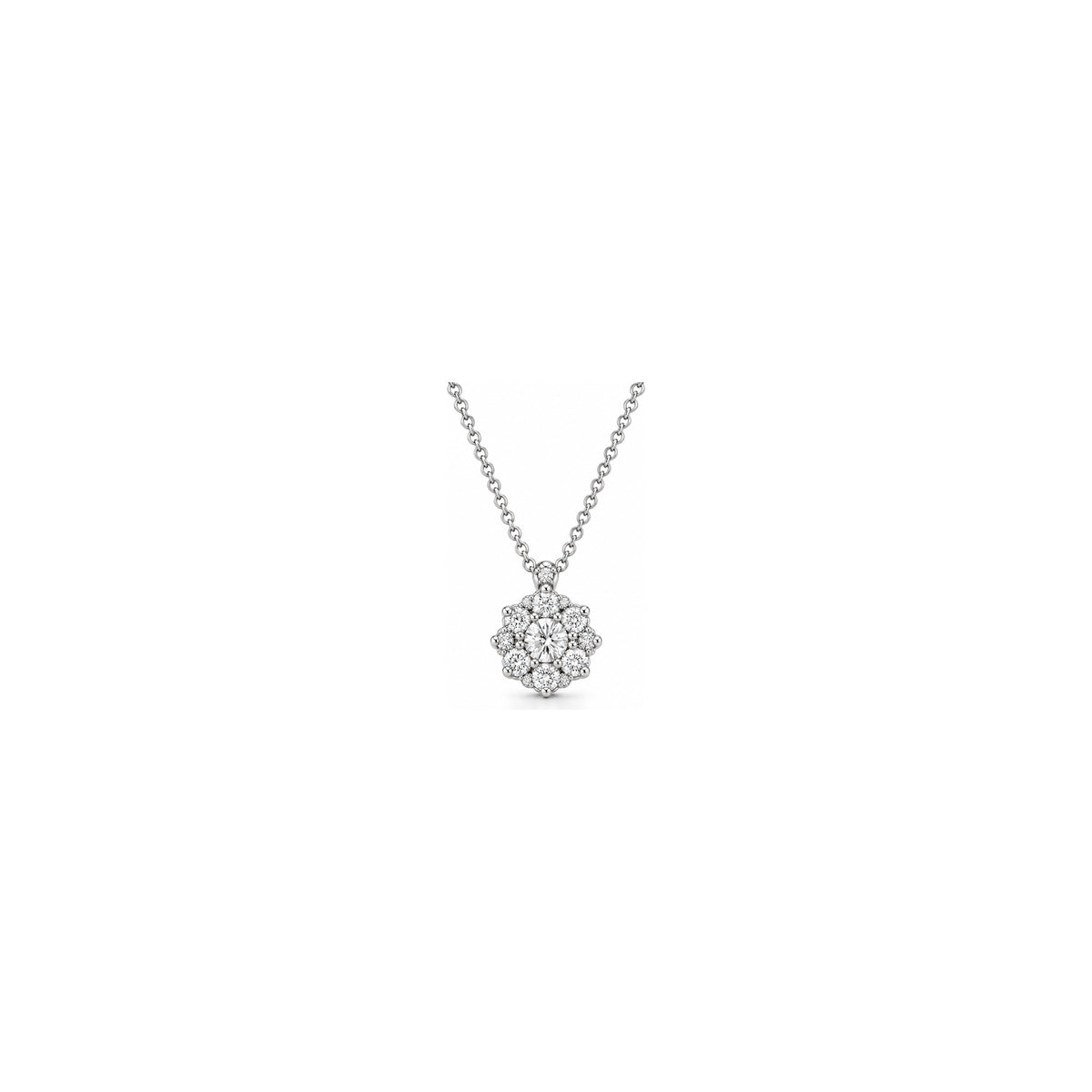Ciondolo Fiorellino Margherita con Diamanti Naturali in Oro 18kt