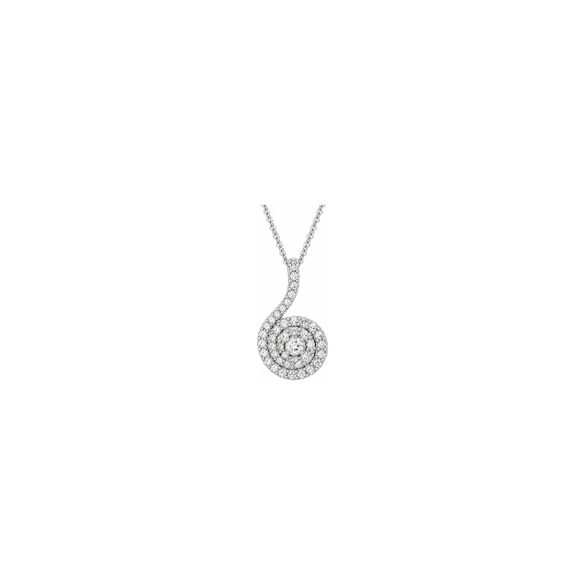 Ciondolo Spirale con Diamanti Naturali in Oro 18kt