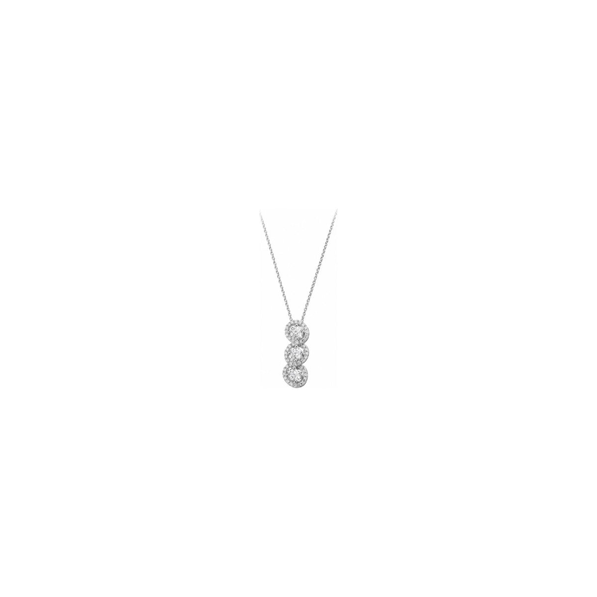 Ciondolo Trilogy Halo Mini con Diamanti Naturali in Oro 18kt