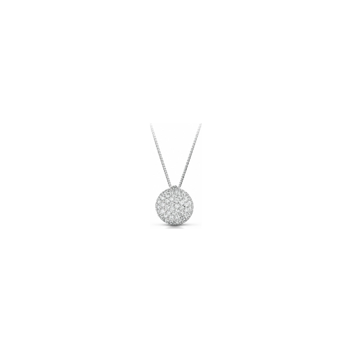 Ciondolo Medaglia Pavé con Diamanti Naturali in Oro 18kt