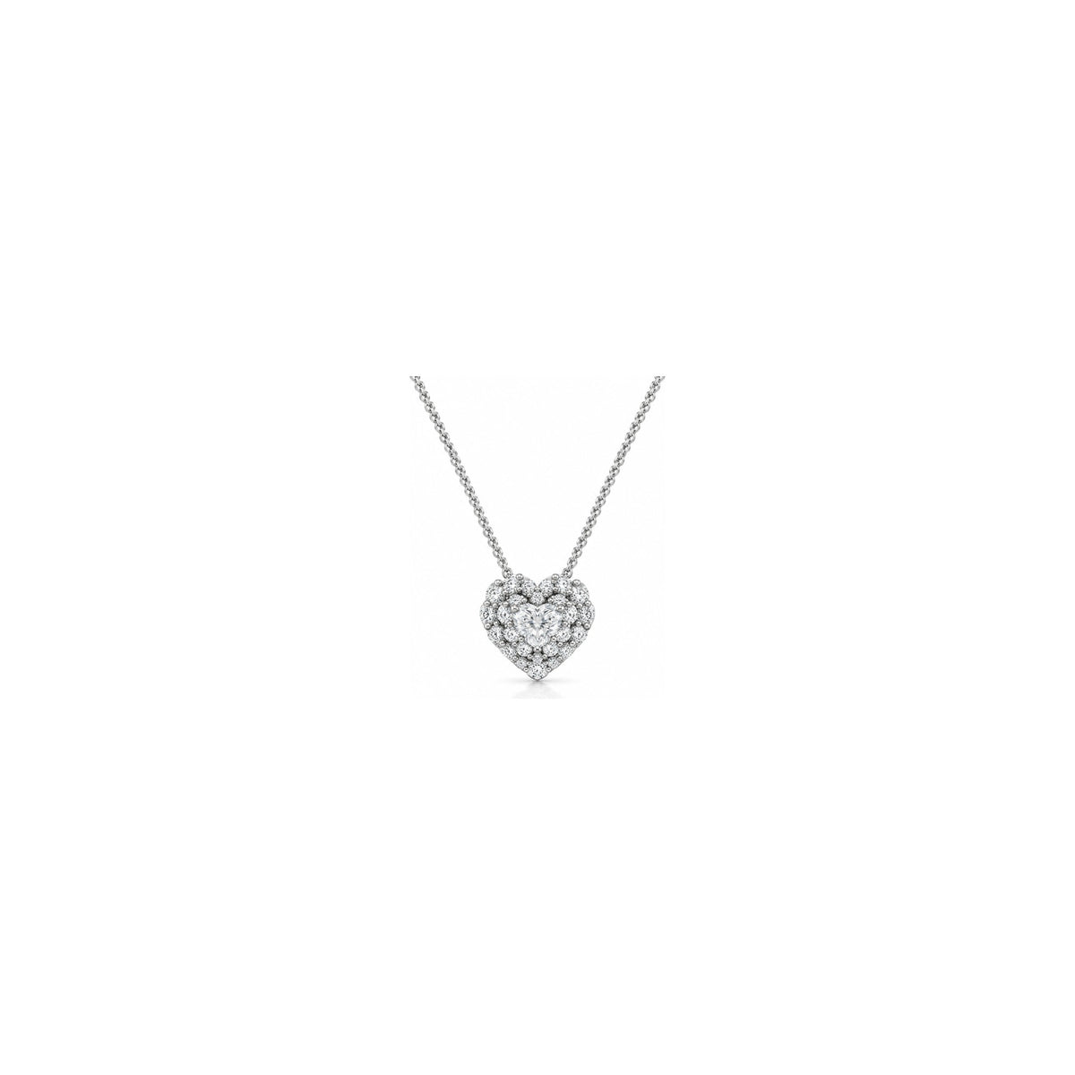 Brilliant 1 Pendant with Natural Diamonds in 18kt White Gold AuriA