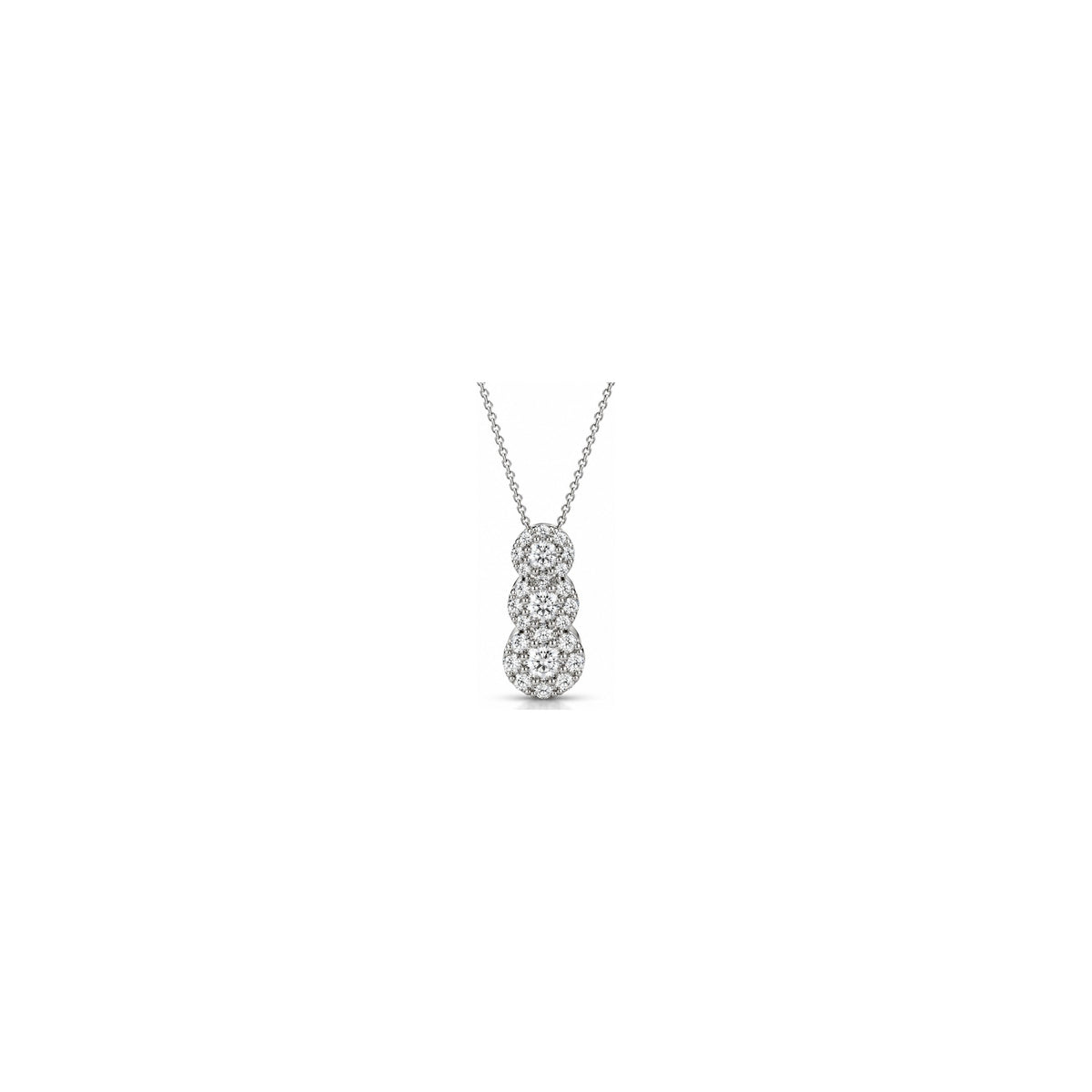 Ciondolo Trilogy Halo Degradé con Diamanti Naturali in Oro 18kt
