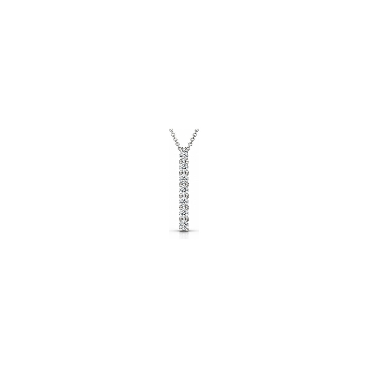 AuriA 18kt White Gold Bridge Pendant with Natural Diamonds
