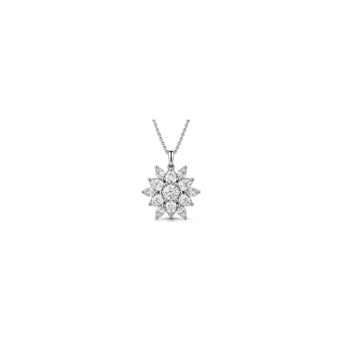 Aphrodite Pendant with Natural Diamonds in 18kt White Gold by AuriA