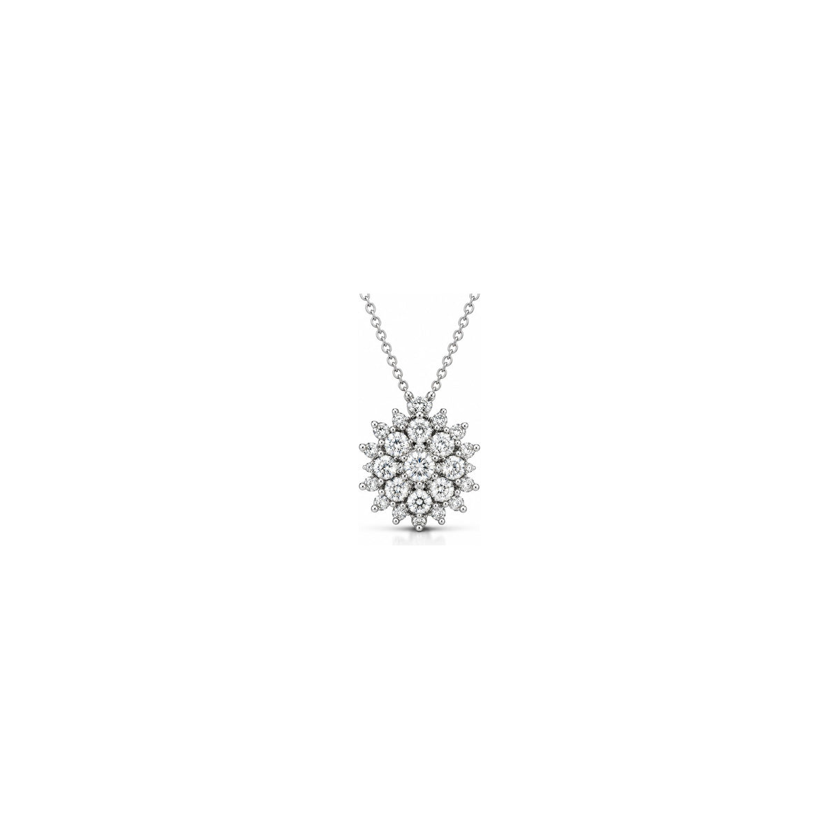AuriA 18kt White Gold Artic Pendant with Natural Diamonds