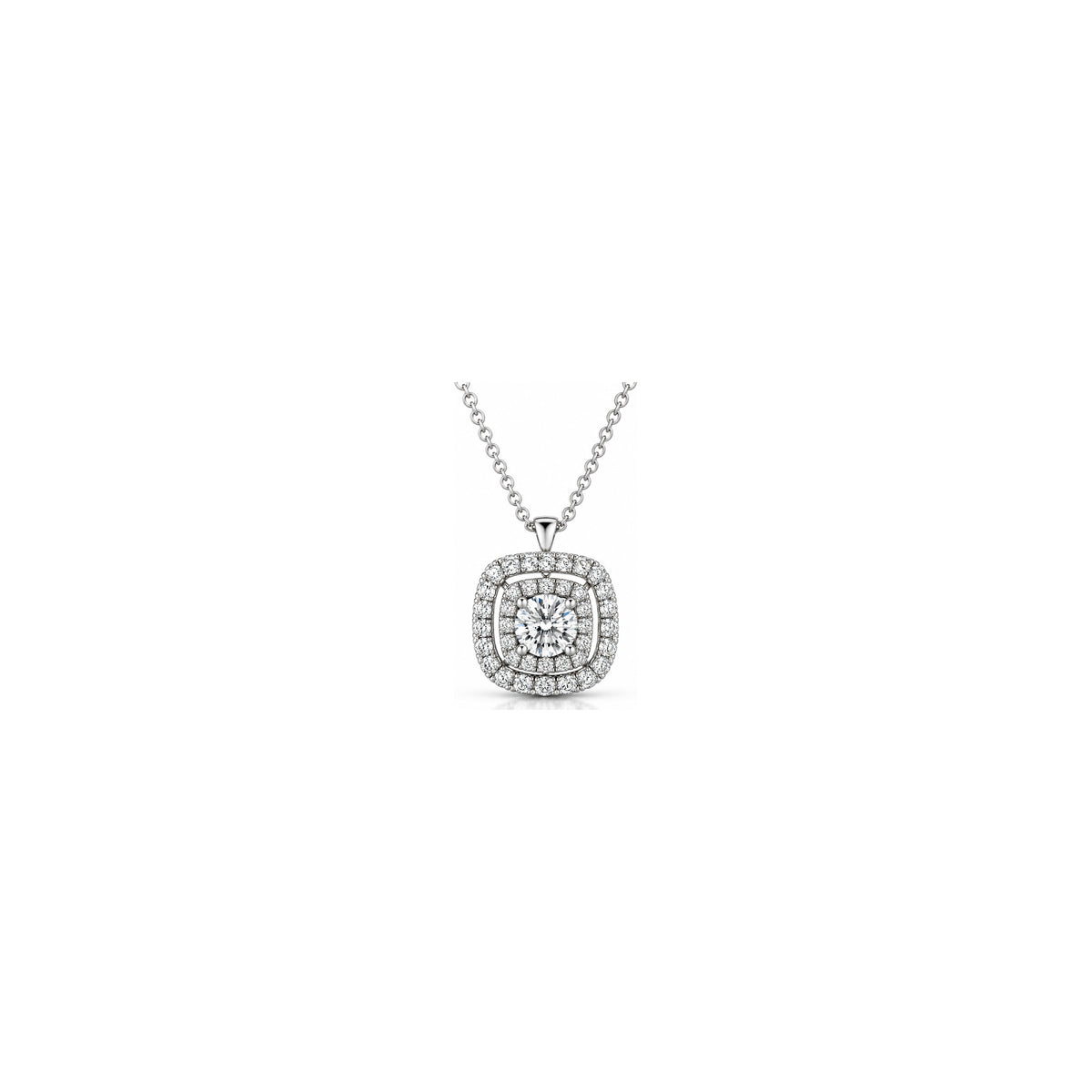 Astra Pendant with Natural Diamonds in 18kt White Gold by AuriA