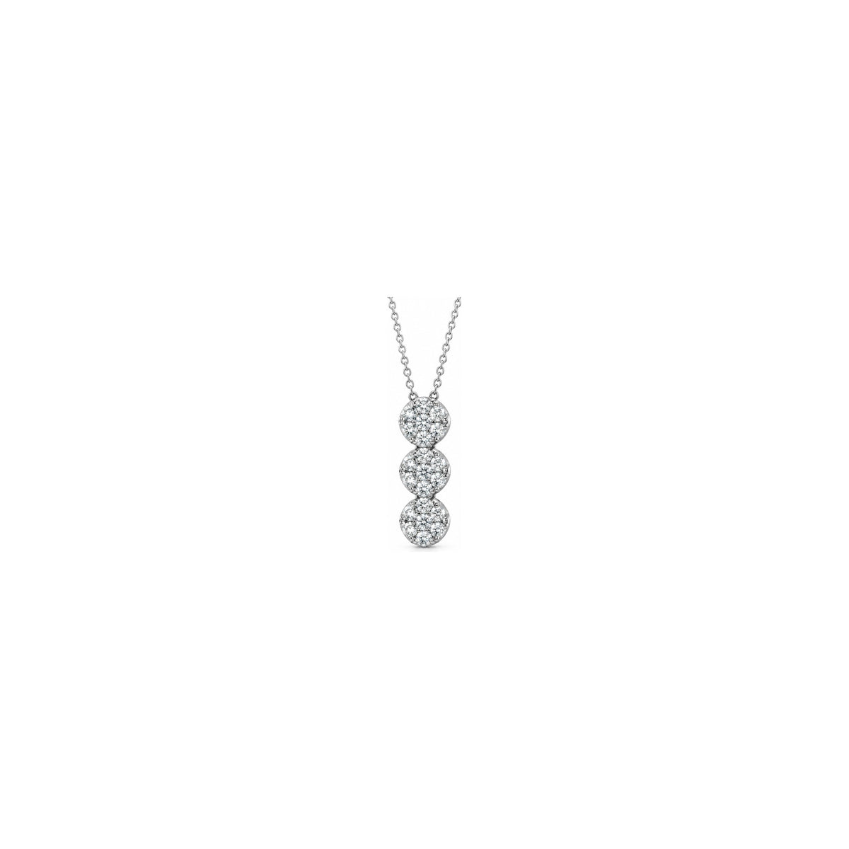 Ciondolo Trilogy Fiorito con Diamanti Naturali in Oro 18kt