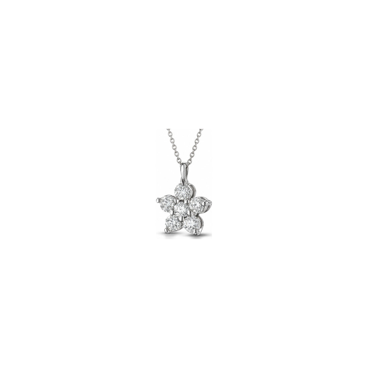 Ciondolo Fiore di Ciliegio con Diamanti Naturali in Oro 18kt