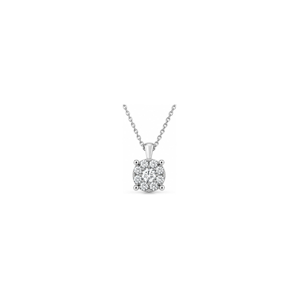 Bianca Pendant with Natural Diamonds in 18kt White Gold by AuriA