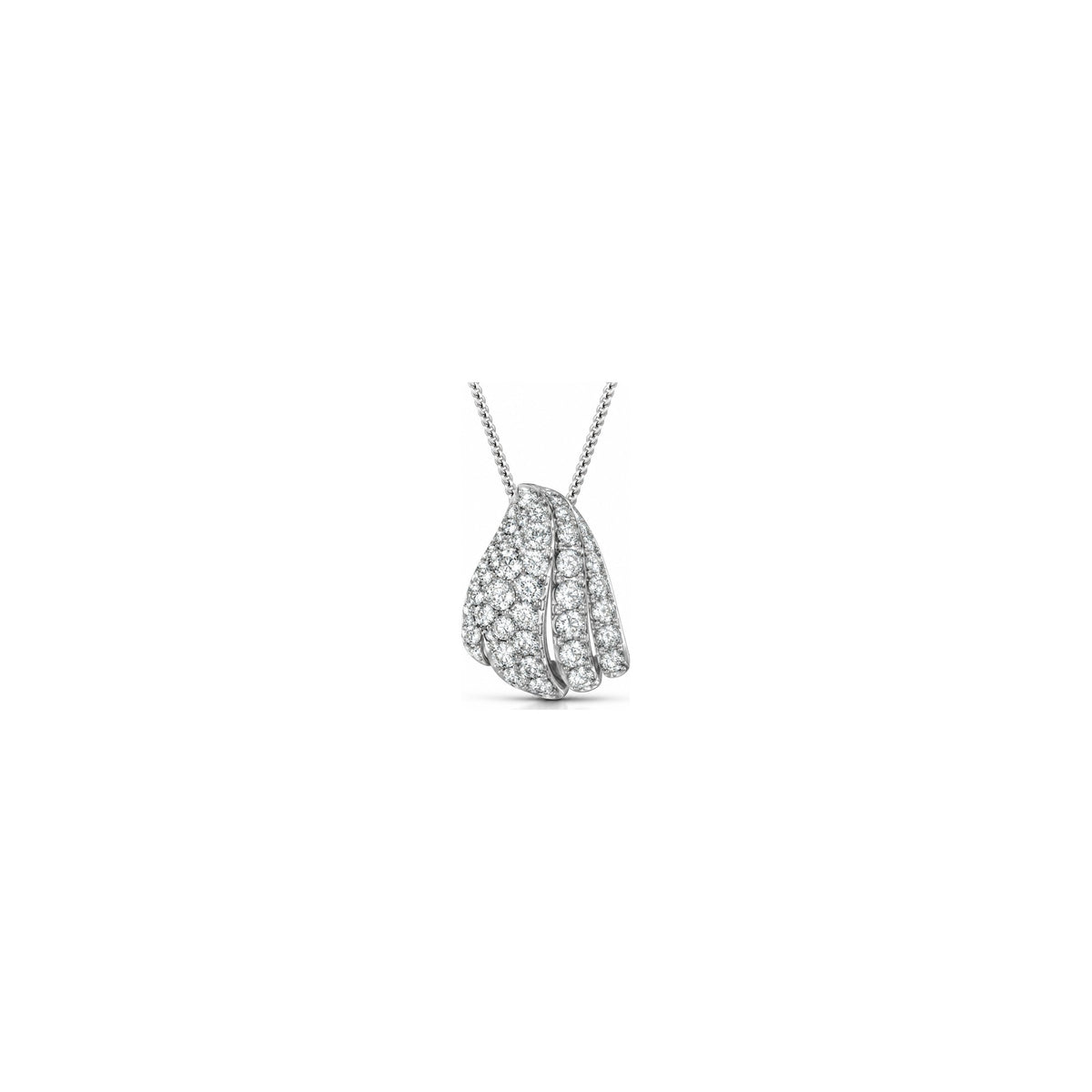 Ariel 2 Pendant with Natural Diamonds in 18kt White Gold by AuriA
