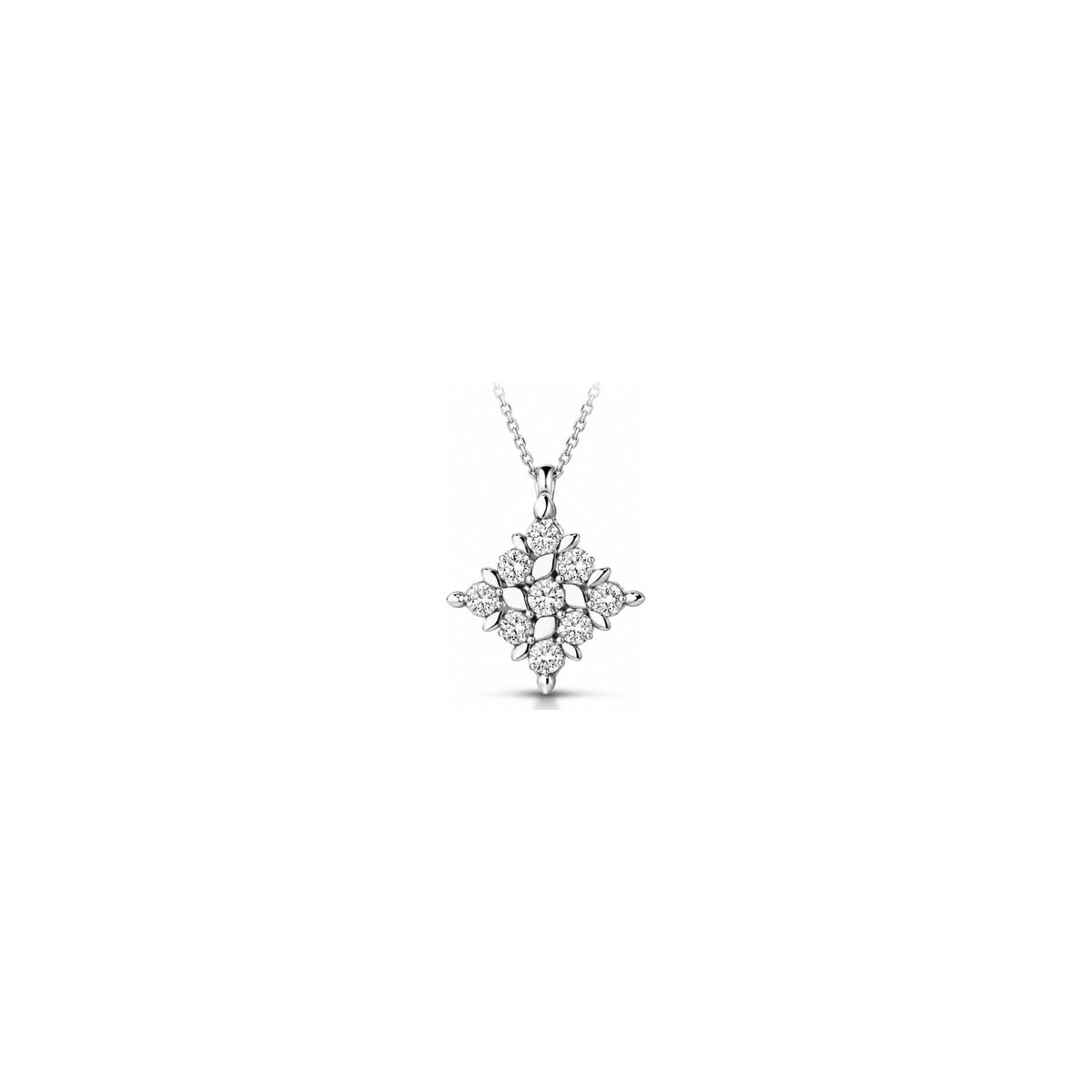 Ciondolo Rosa dei Venti con Diamanti Naturali in Oro 18kt