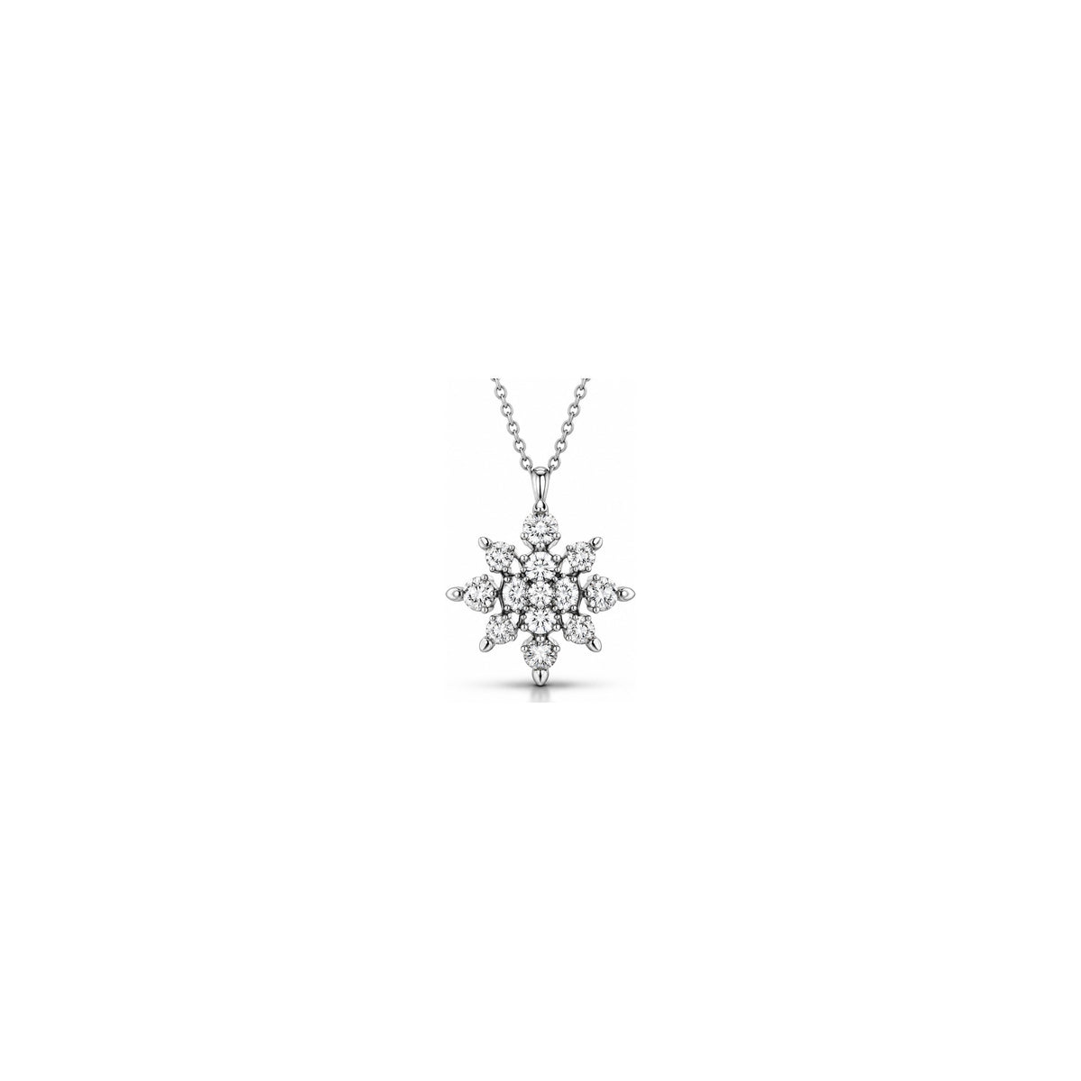 Ciondolo Stella Boreale con Diamanti Naturali in Oro 18kt