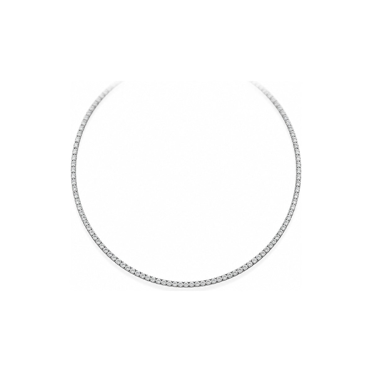 Collana Tennis Stella con Diamanti Naturali Oro Bianco 18kt AuriA