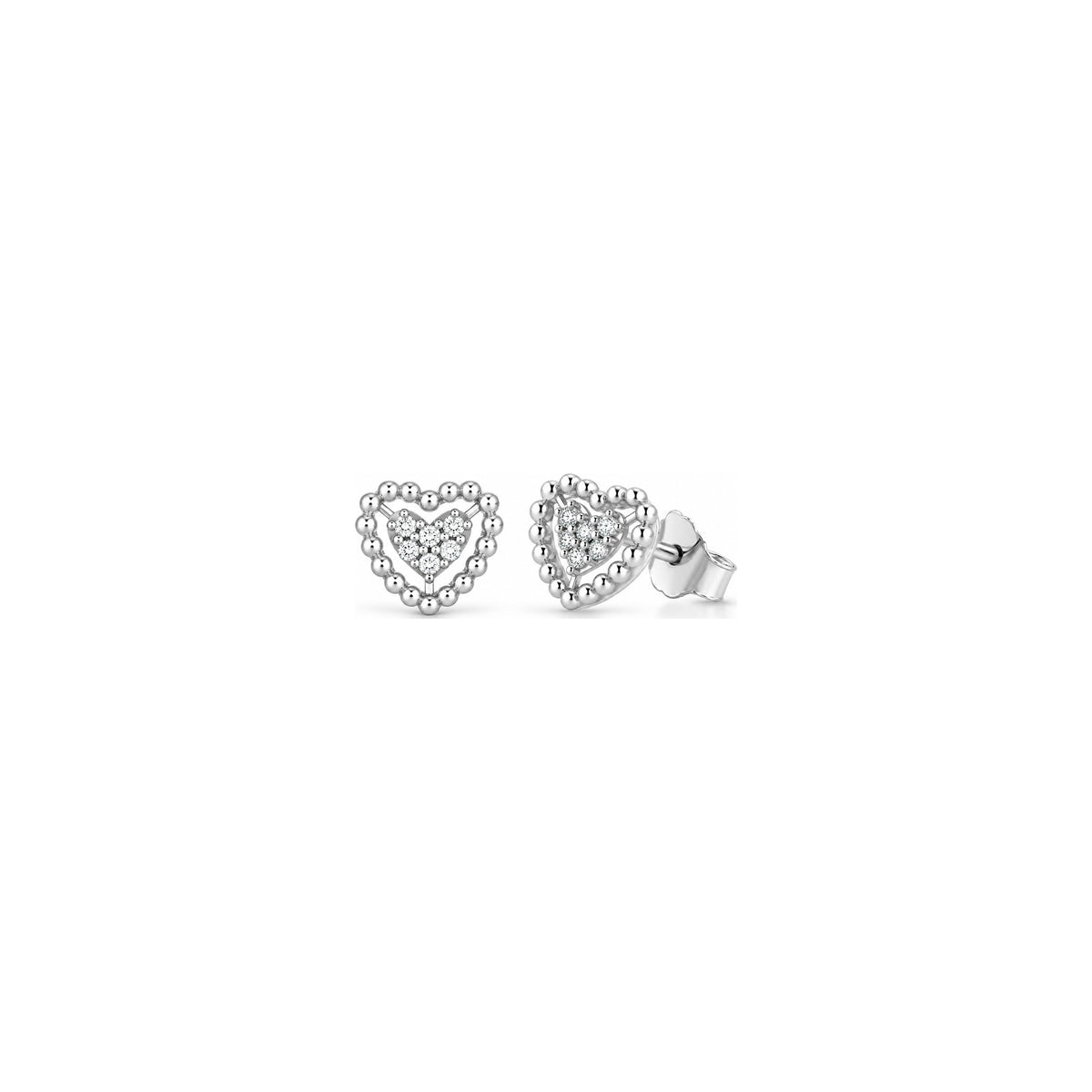 Imagine 1 Earrings with Natural Diamonds, 18kt White Gold, AuriA