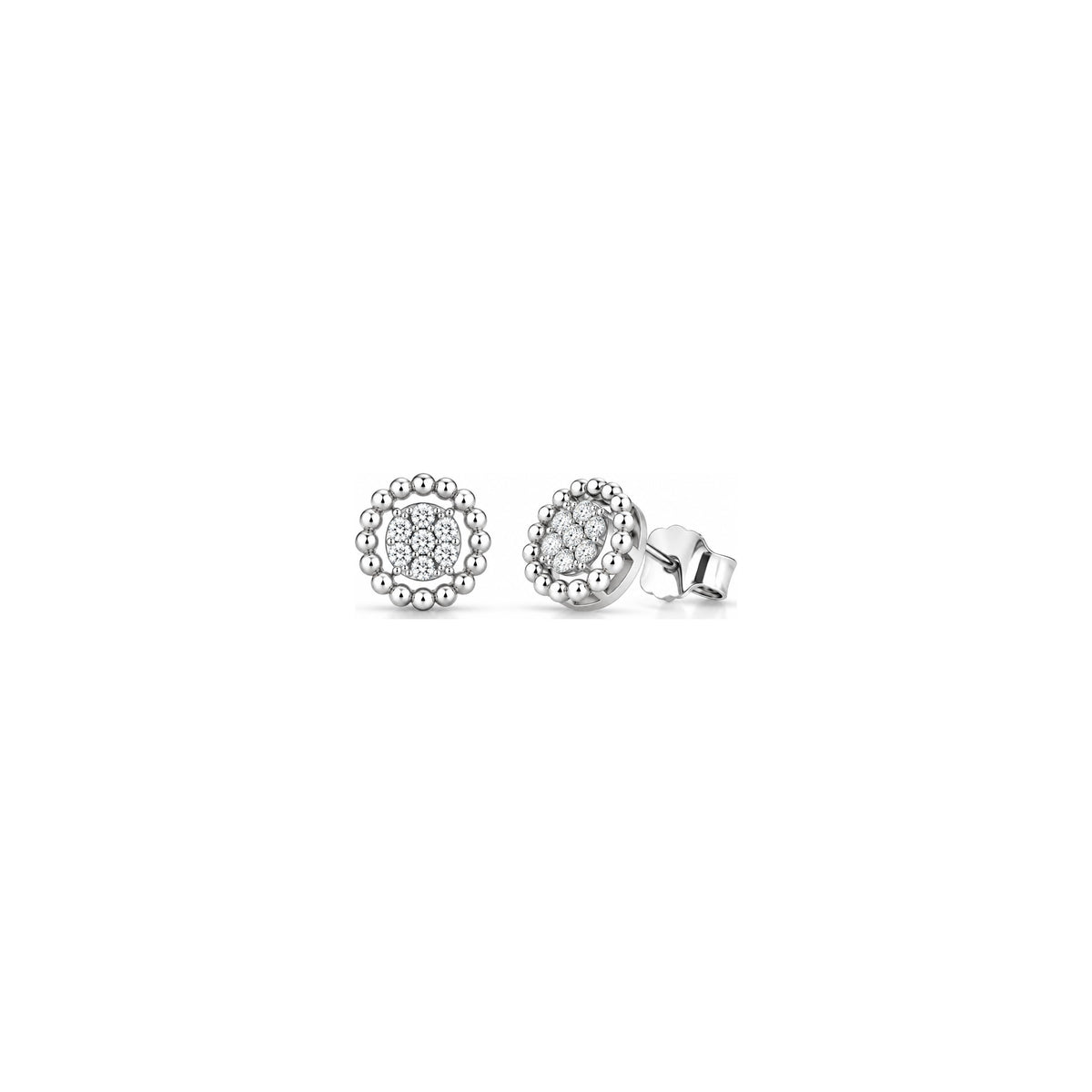Imagine 5 Earrings with Natural Diamonds in 18kt White Gold AuriA