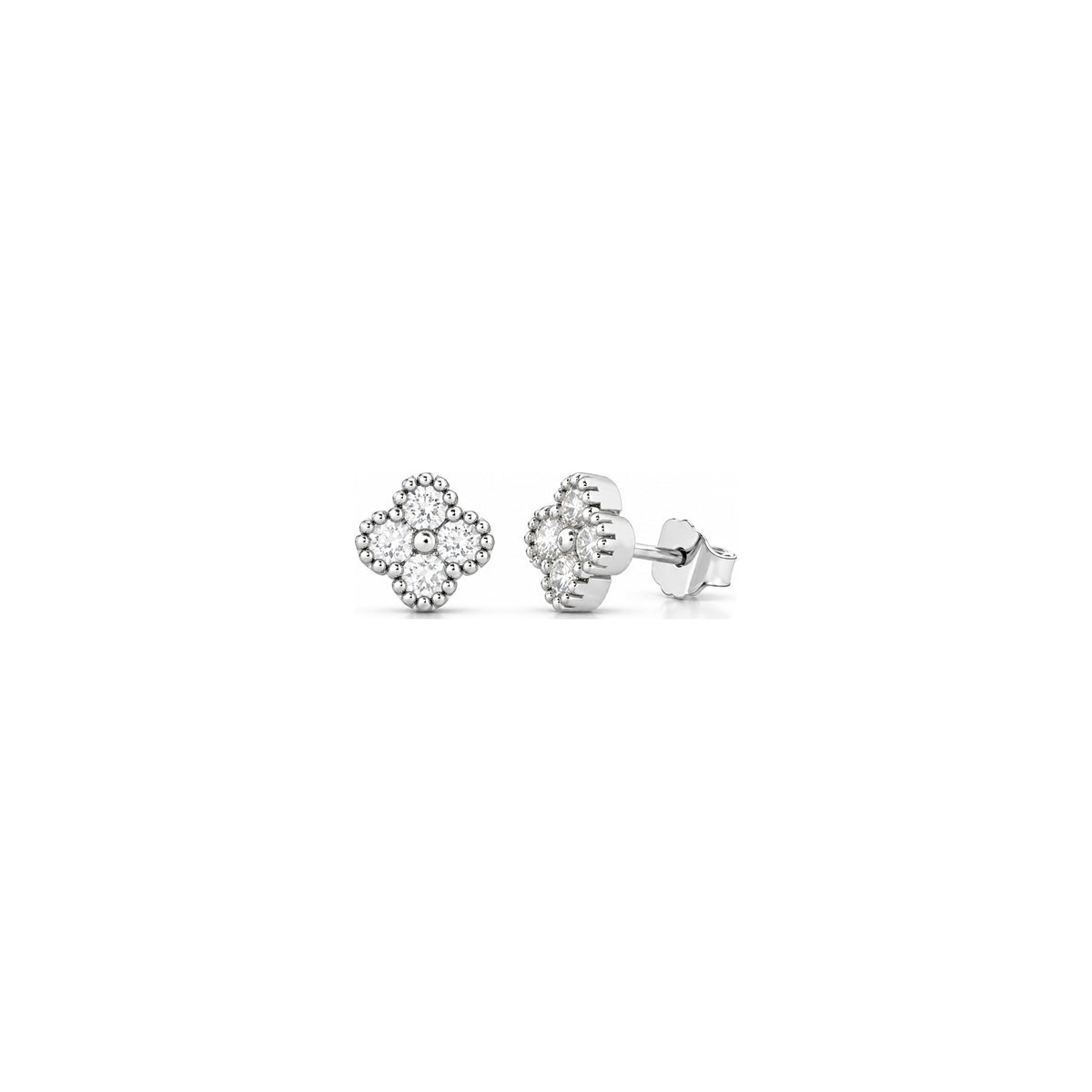 Amber Earrings with Natural Diamonds in 18kt White Gold AuriA