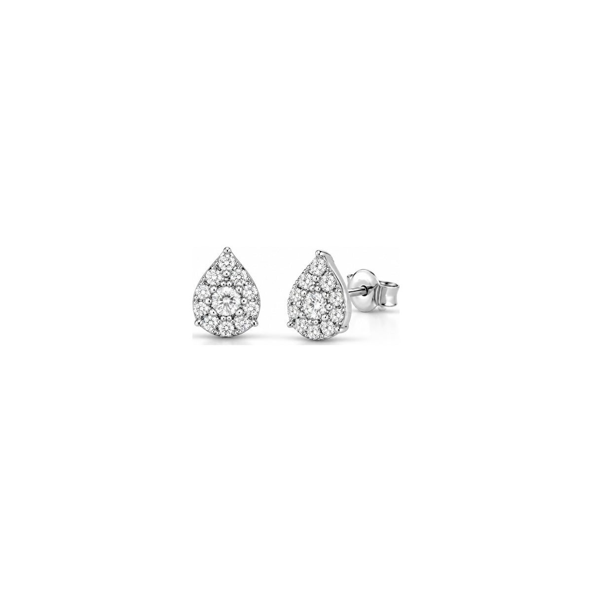 Pendientes Rainy con Diamantes Naturales Oro Blanco 18kt AuriA