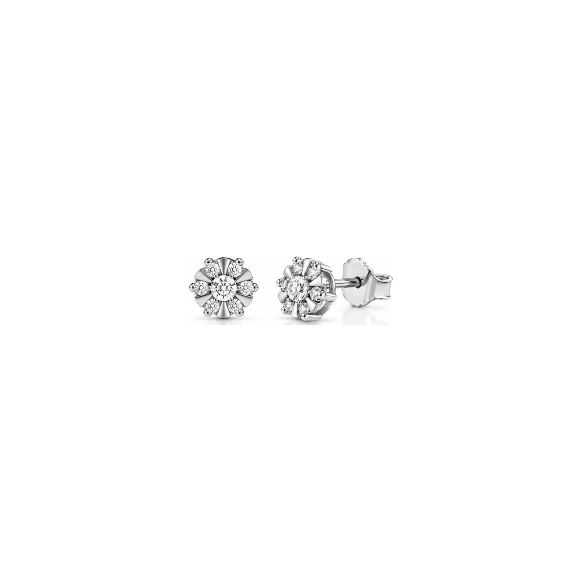 Polaris Earrings with Natural Diamonds in 18kt White Gold AuriA