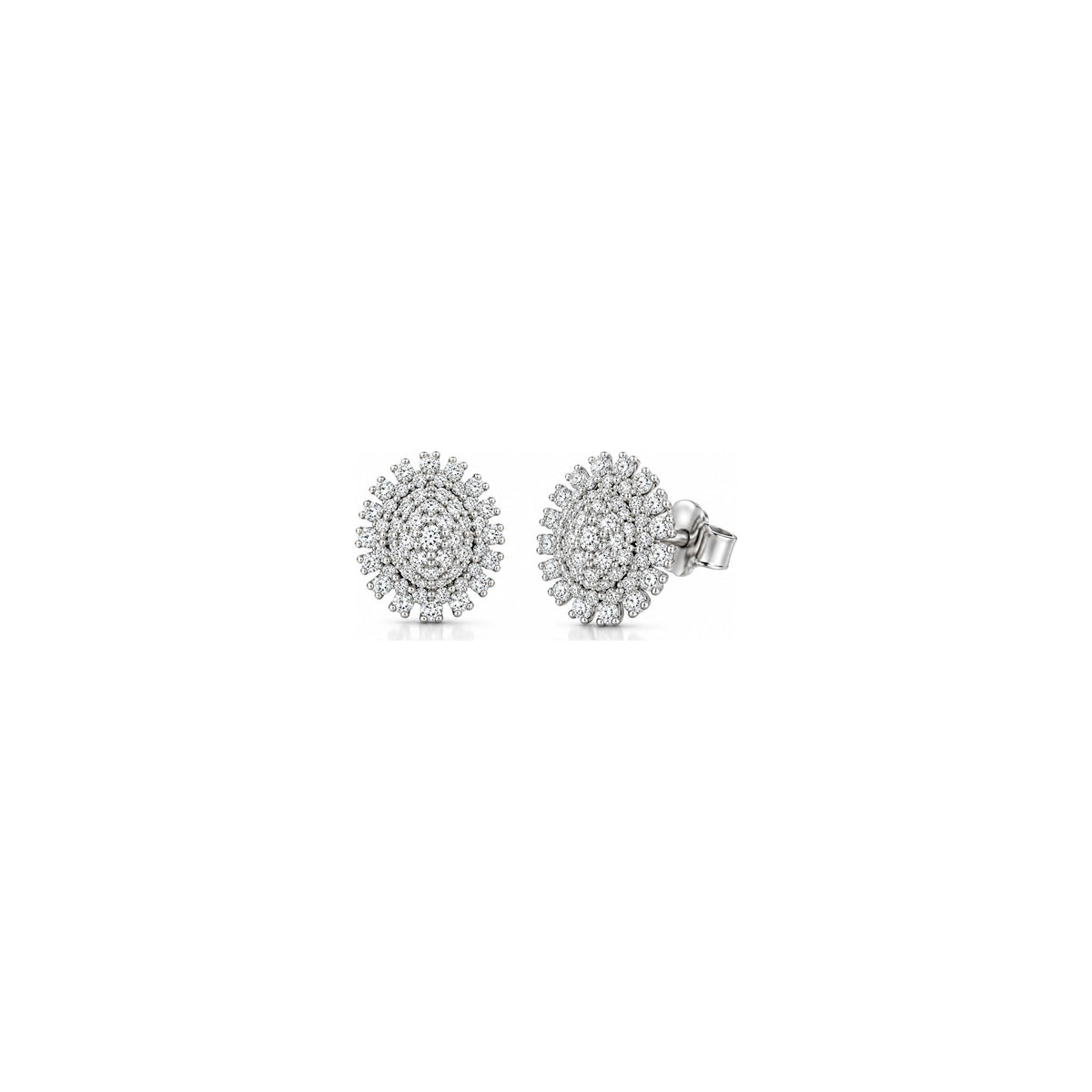 Pendientes Diente de León con Diamantes Naturales Oro Blanco 18kt AuriA