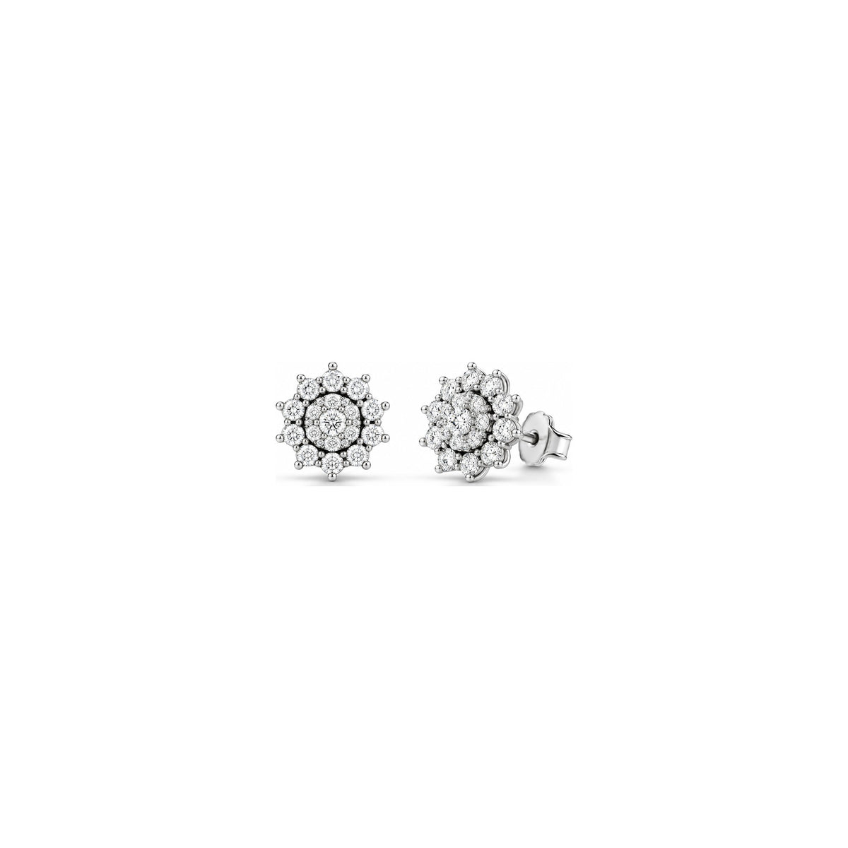 Hot Earrings with Natural Diamonds in 18kt White Gold AuriA