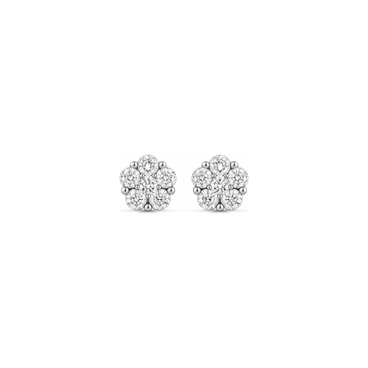 Altea Earrings with Natural Diamonds, 18kt White Gold, AuriA
