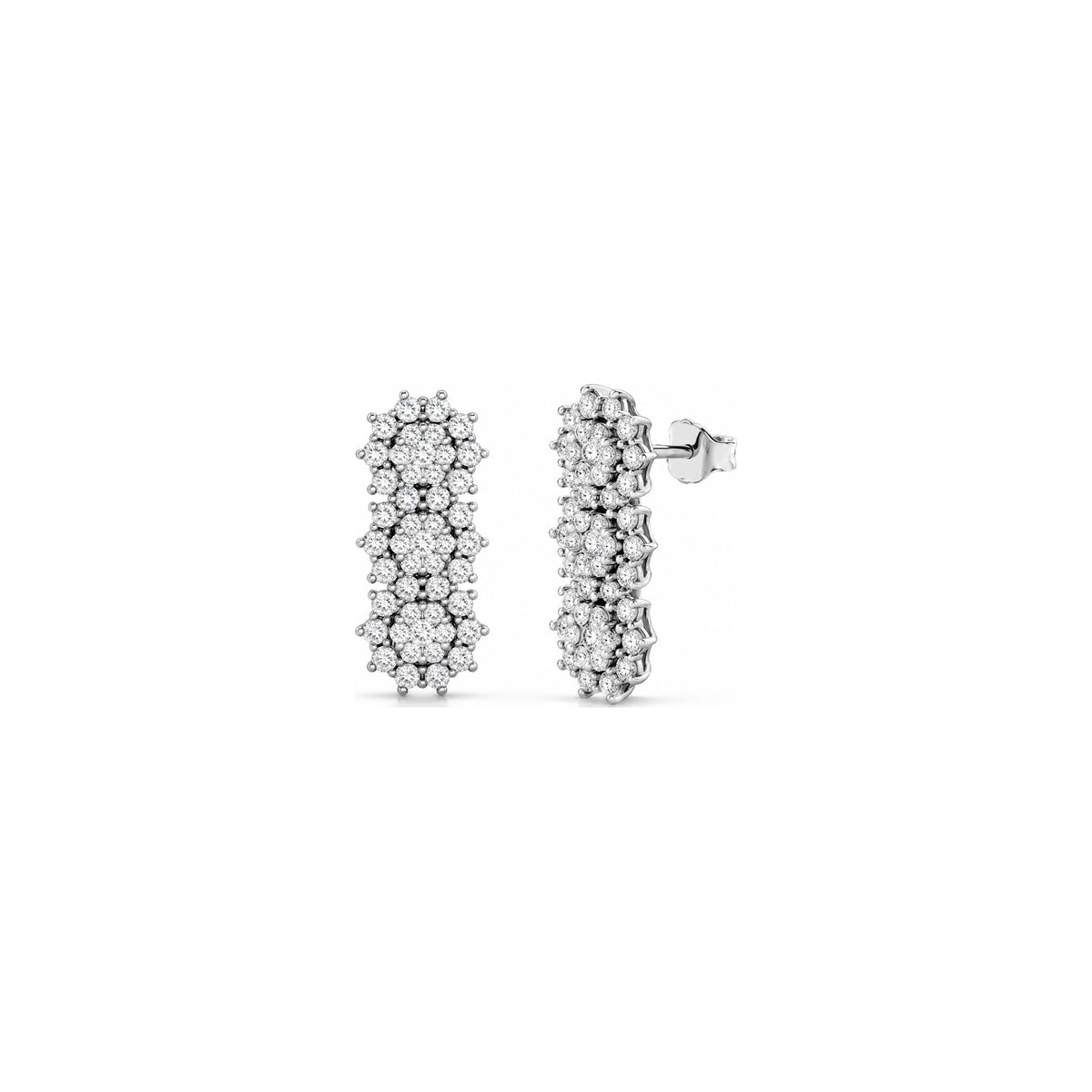 AuriA 18kt White Gold Natural Diamond Last Light Earrings