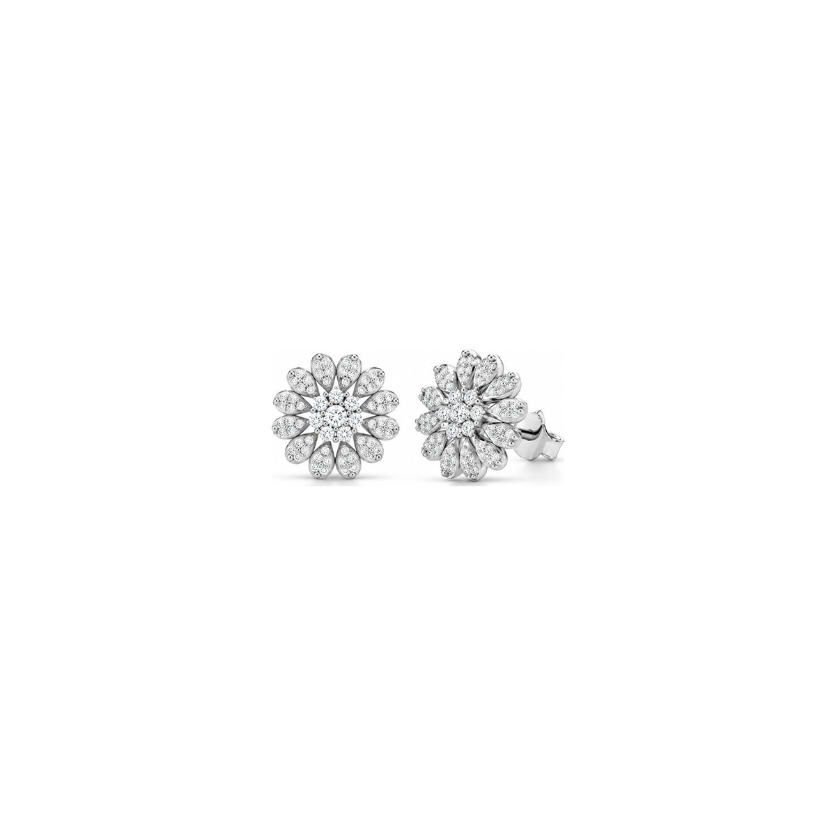 Camilla Earrings with Natural Diamonds, 18kt White Gold AuriA