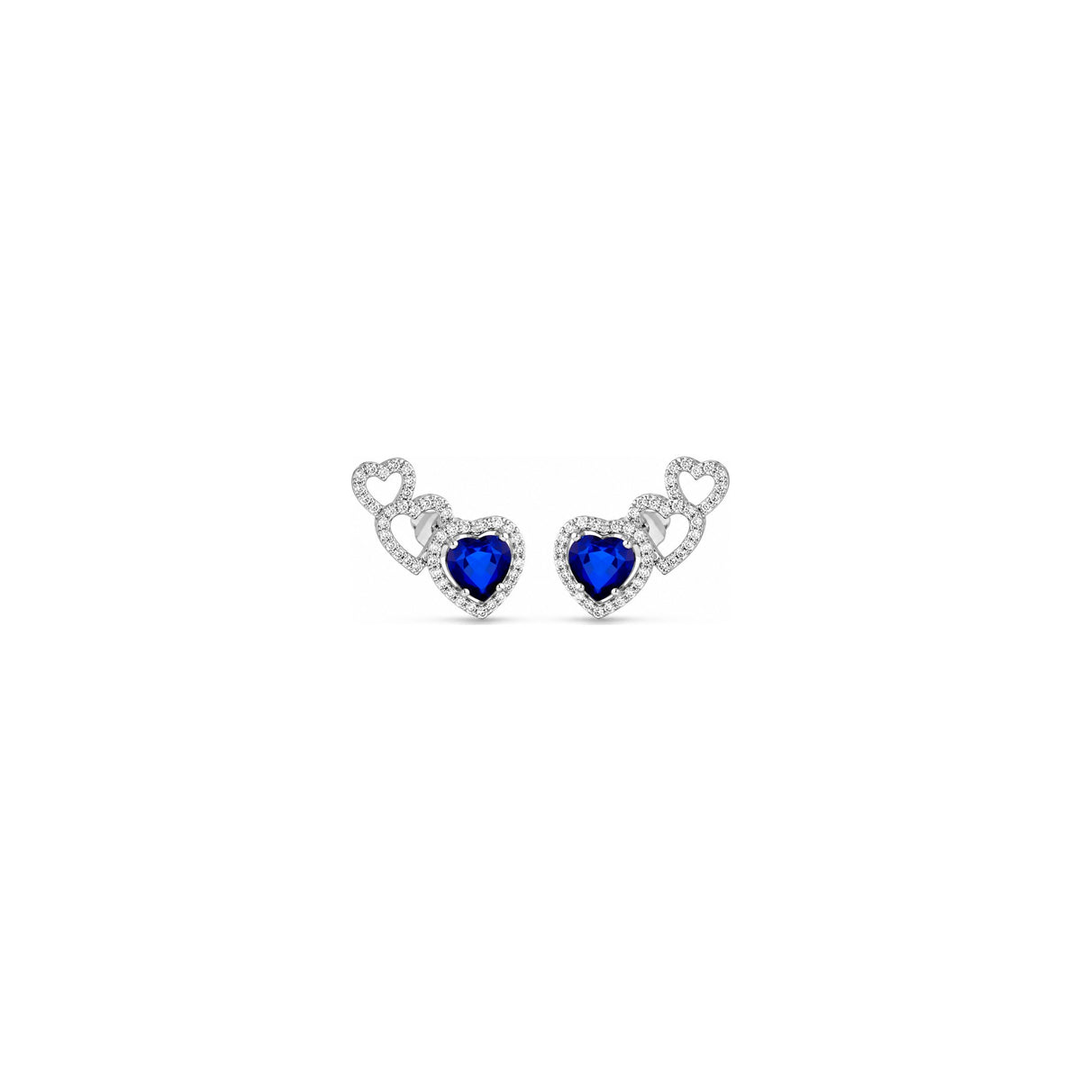 AuriA 18kt White Gold Lolita Earrings with Natural Diamonds and Sapphire