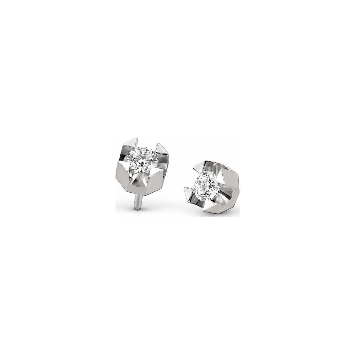Orecchini Punto Luce Celtico con Diamanti Naturali in Oro 18kt