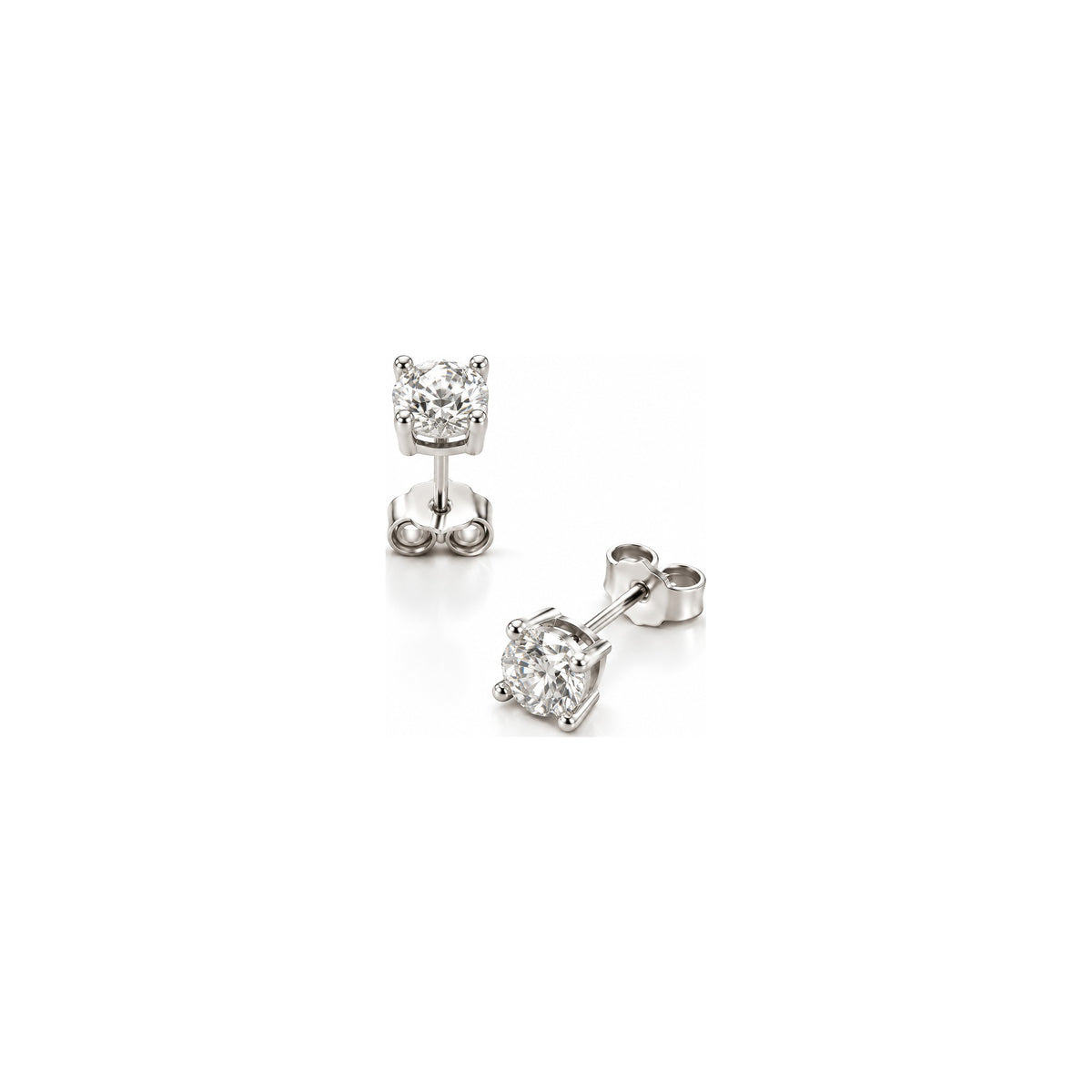 Orecchini Punto Luce a Griffe con Diamanti Naturali in Oro 18kt