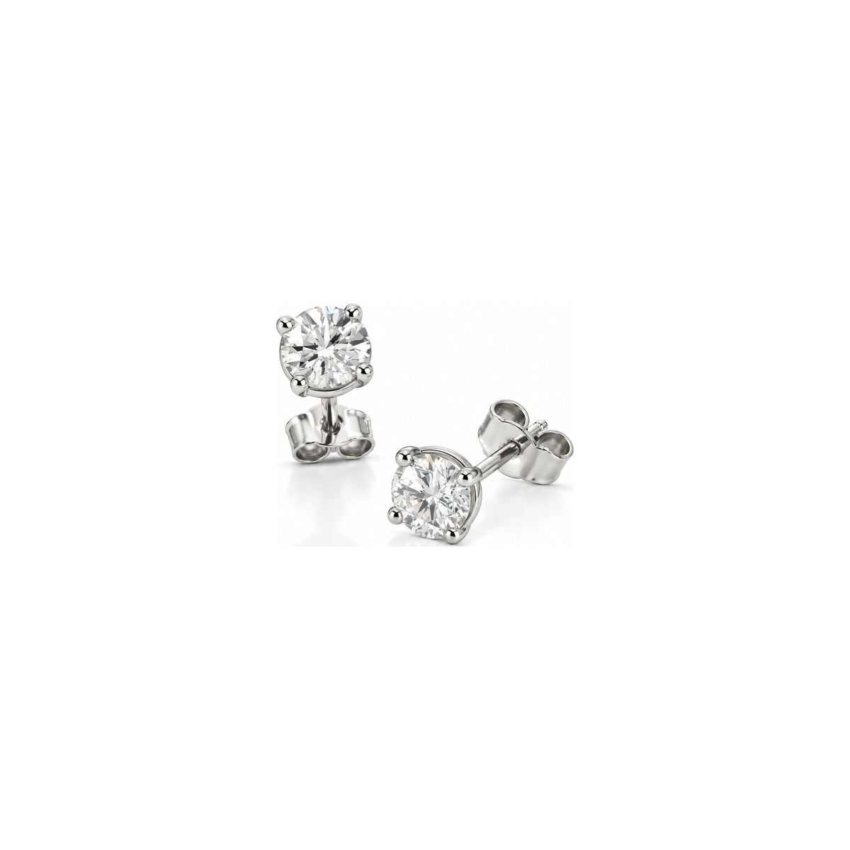 Orecchini Punto Luce Brillante con Diamanti Naturali in Oro 18kt