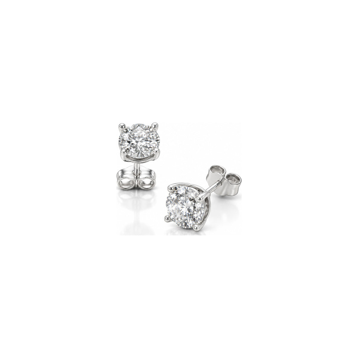 Pendientes Glare con Diamantes Naturales Oro Blanco 18kt AuriA