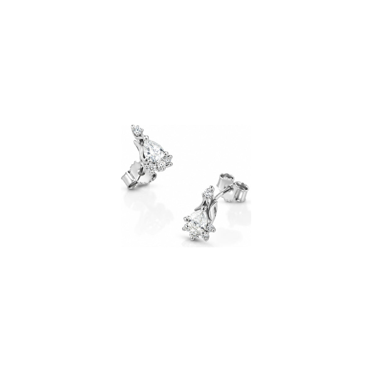 Pendientes Oceano 2 con Diamantes Naturales Oro Blanco 18kt AuriA