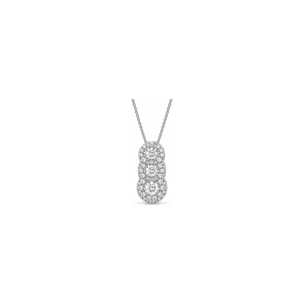 Ciondolo Trilogy Halo Degradé con Diamanti Naturali in Oro 18kt
