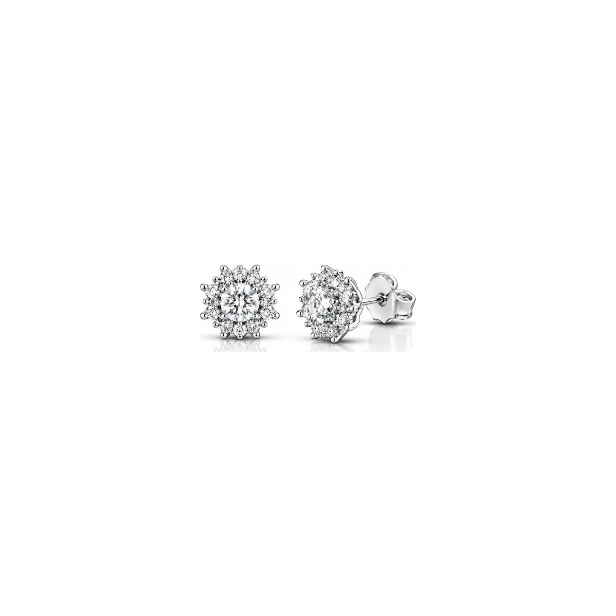 Pendientes Flacke con Diamantes Naturales Oro Blanco 18kt AuriA