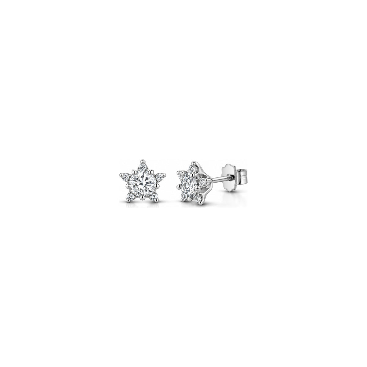 Pendientes Halley con Diamantes Naturales Oro Blanco 18kt AuriA
