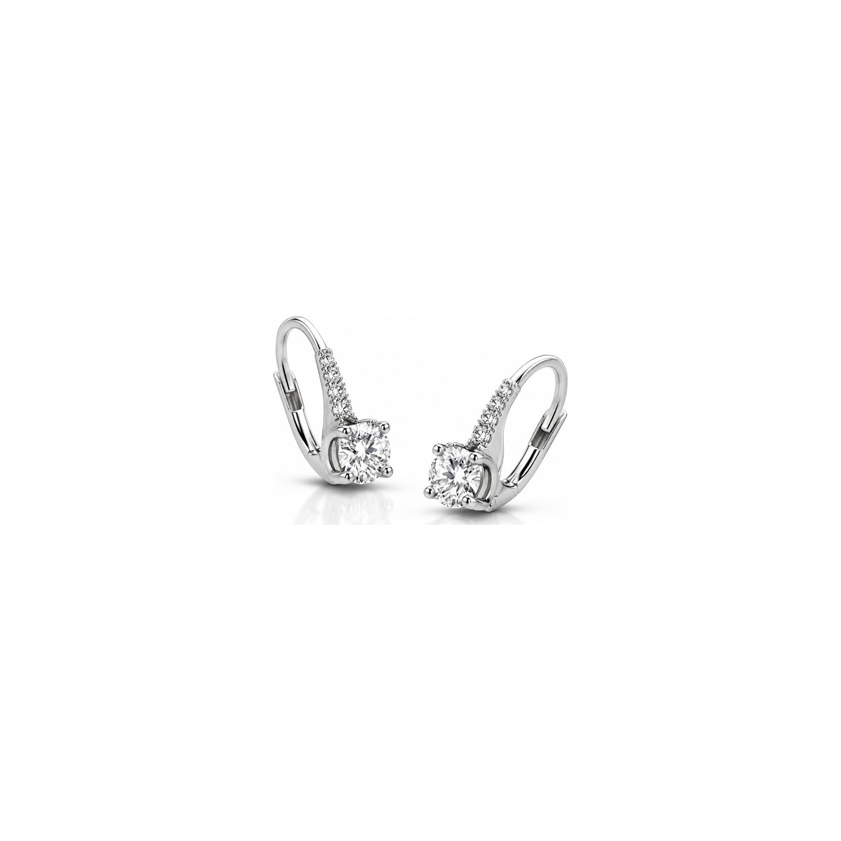 Pendientes Galaxy con Diamantes Naturales Oro Blanco 18kt AuriA