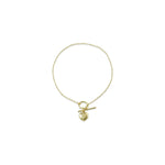 Bracciale Toggle con Cuore in Oro Giallo 9 Carati Unoaerre