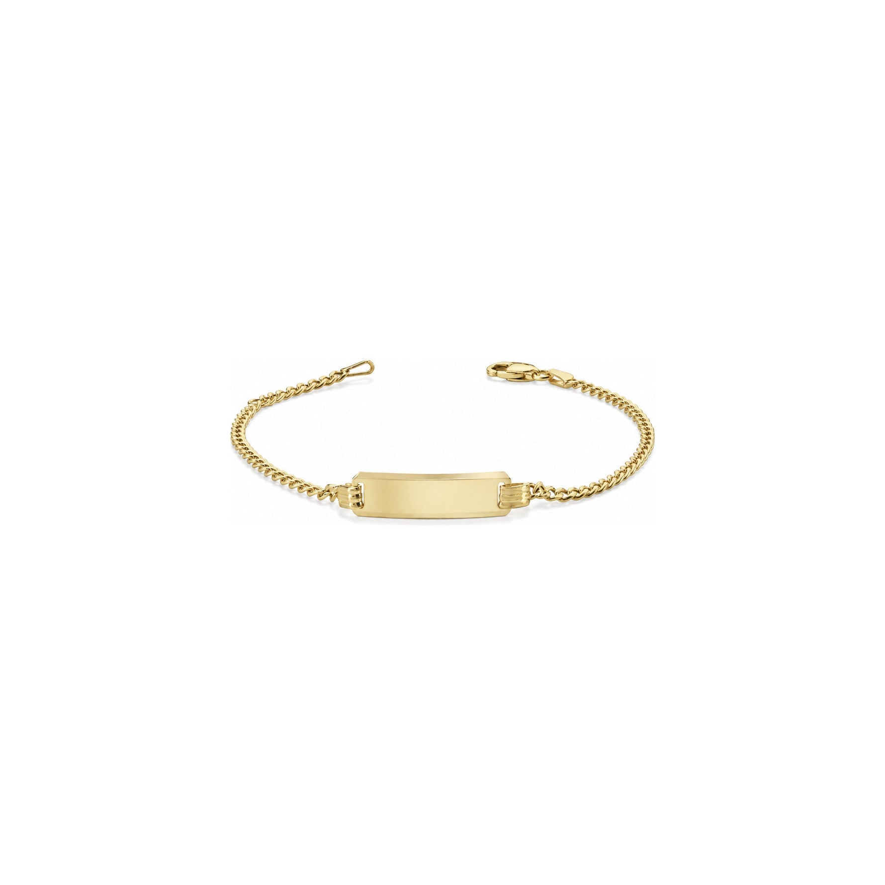 Bracciale Targhetta Grumetta in Oro Giallo 9 Carati Unoaerre