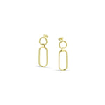 Orecchini Pendenti Paperclip in Oro Giallo 9 Carati Unoaerre