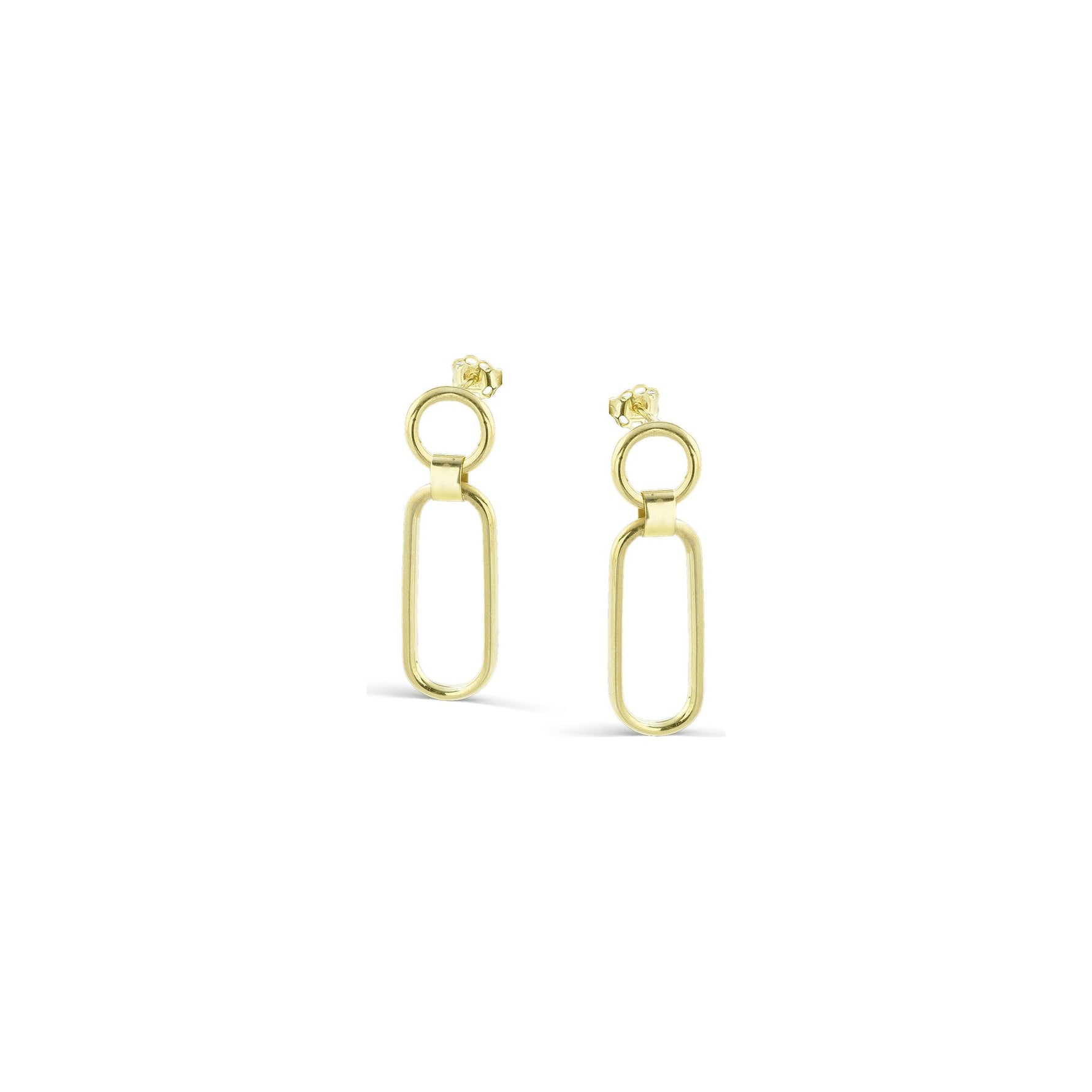 Orecchini Pendenti Paperclip in Oro Giallo 9 Carati Unoaerre